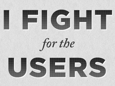 Politics is sport – I fight for the users!